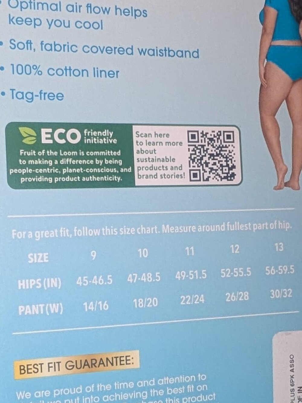 6 Pack Fuit of the Loom Fit for Me Hi Cuts Breathable Micro Mesh Panties 5X - Picture 5 of 5